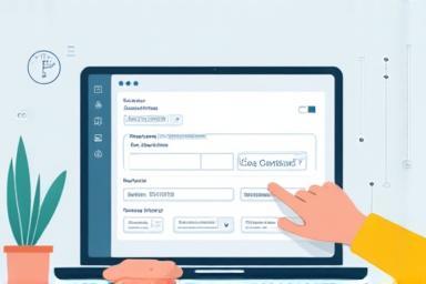Illustration of a user entering details into a form online
